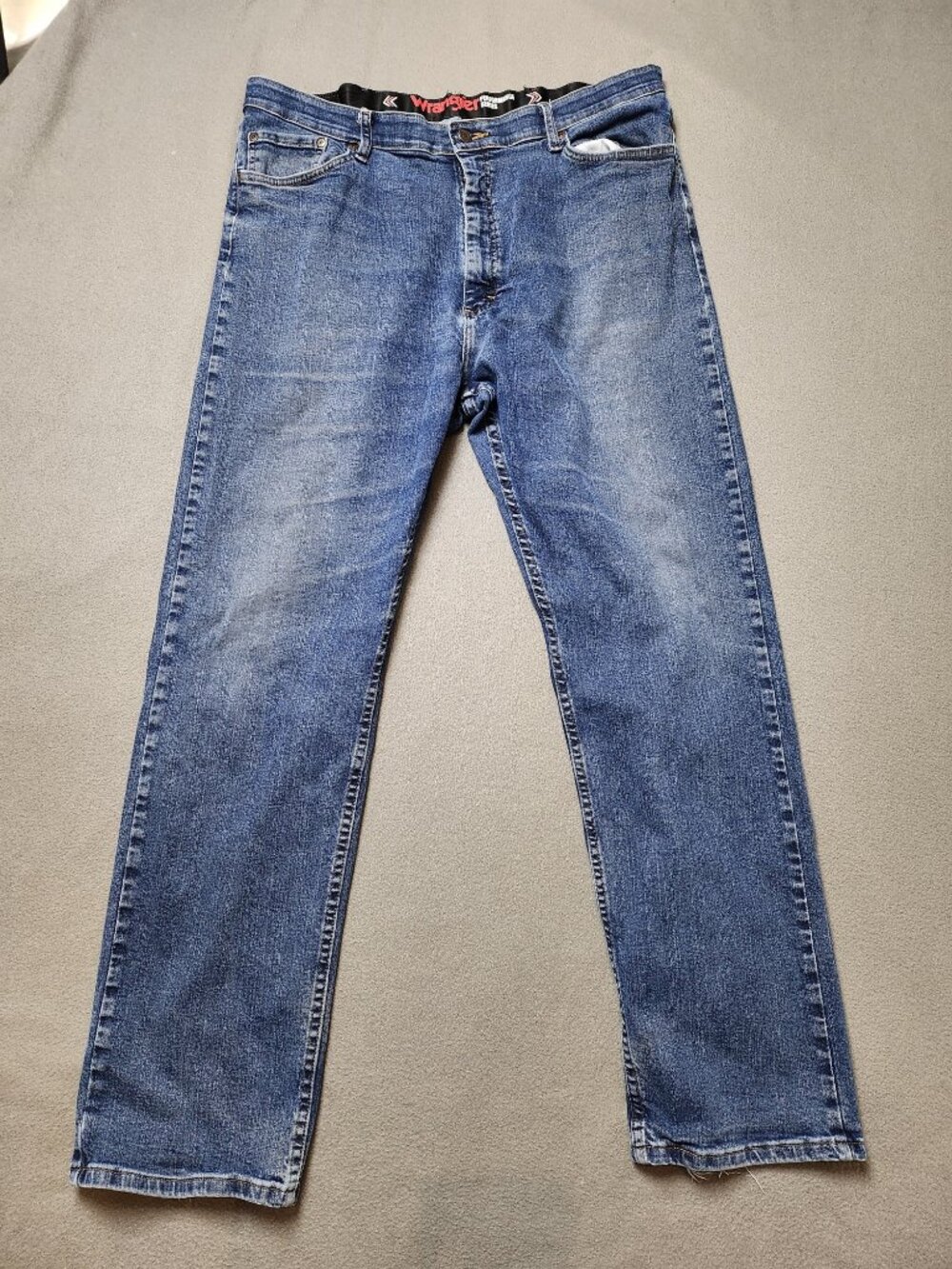 Wrangler Performance Series Mens Jeans 40 Straight Medium Wash Stretch Denim